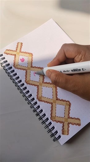 Patterned design 🤎 ll School Project Design ll #shorts