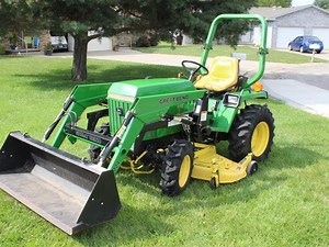 1986 John Deere 755 MFWD Compact Tractor W/Loader & Belly Mount Mower | Agriculture