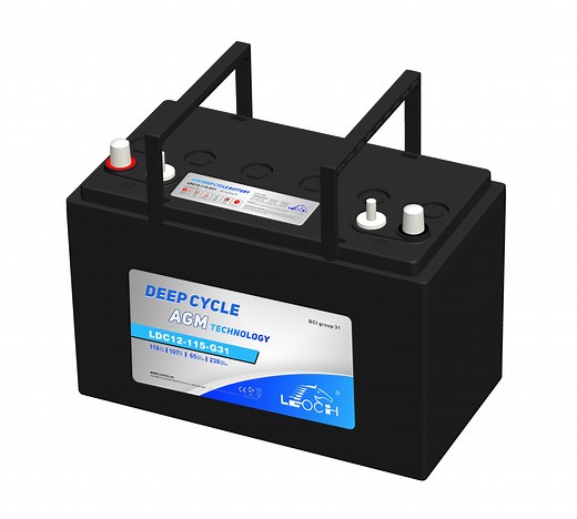 12V 115AH Leoch AGM Lead Carbon Deep Cycle Battery (LDC12-115-G31-DT) (SLCA-12130 DT) - Alpha Batteries