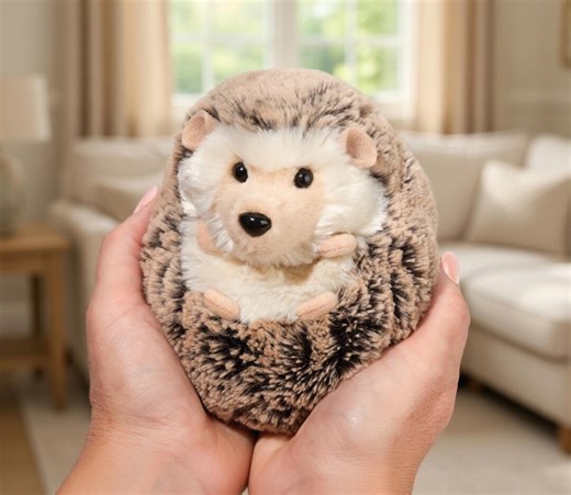 Realistic Hedgehog Plush Toy Woodland Nursery Baby Shower Gift - Etsy