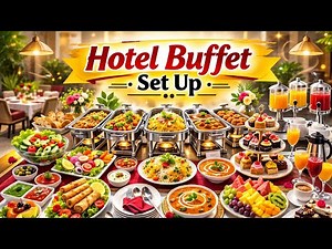 Star Hotel Buffet Set Up Full Process | Catering & Food Display Ideas