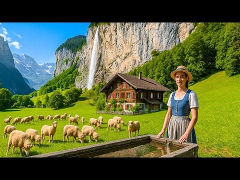 Walking in Beautiful Swiss Villages 🇨🇭 Life in Swiss Countryside
