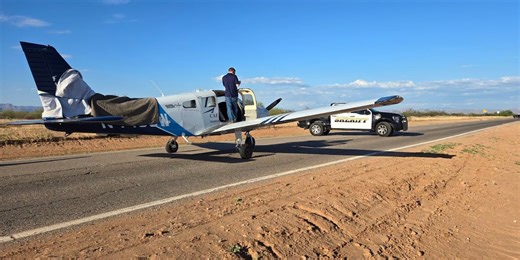 Electrical fire causes pilot to make emergency landing on Pinal County road