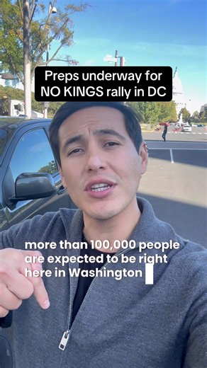 The No Kings protest in DC is expected to draw in more than 100,00 people, according to organizers. | WUSA 9