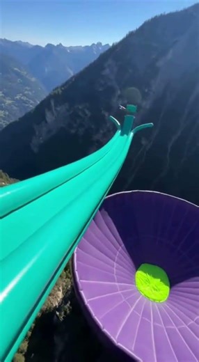 This Cliff Slide Looked Easy… Until She Tried It! 😂🔥#travel#funny #funnel #mountains #ytshorts