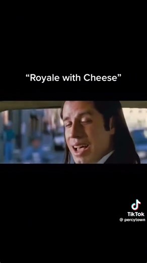 Scene from pulp fiction about burgers 😂 royale with cheese