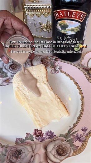 Basque Bakery on Instagram: "Bangalore are you ready to taste the best ever Bailey’s Irish Cream Basque Cheesecake 🤤 Especially when there’s a citywide Bailey’s shortage?🥹 But obviously the more deprived you are, the better it tastes🤤 #baileysirishcream #basquecheesecake #Basquebakery #bangalore"