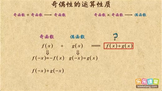 奇偶性的运算性质