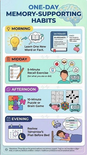One-Day Memory-Supporting Habits for Better Focus, Brain Health & Productivity