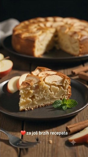 Brzi posni kolač iz air fryer-a sa jabukama 🍎🌬️
