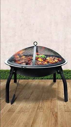 Outdoor Fire Pit 22-Inch Portable Foldable Fireplace | Perfect for Backyard, Garden & Camping
