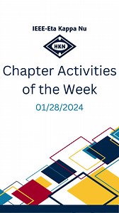 Check out these chapter activities of the week! Stay tuned for more! #IamHKN | IEEE Eta Kappa Nu (IEEE-HKN)