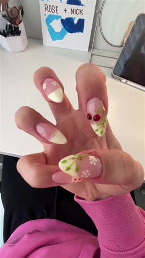 spring nails!! #ladybug #sound #gelx #nails #viral | Doing My Own Nails