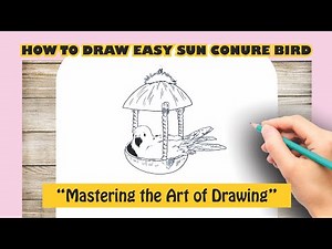 How to Draw Easy Sun Conure Bird