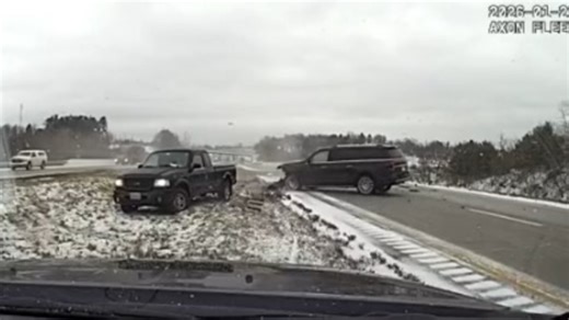 Dashboard camera captures multiple crashes on I-70 in Belmont County
