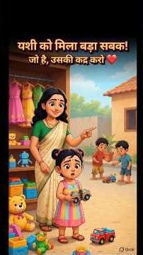 Have gratitude For what you have|Yashi Story|Hindi Moral Story for Kids|#shorts#viral#ytshorts#kids