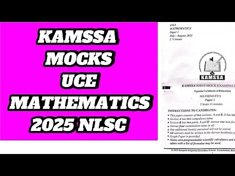UCE KAMSA MATHEMATICS 2025 MOCKS