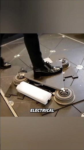 Incredible power-generating floor tiles that can generate electricity when you step on them.