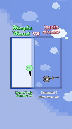 Magic wand? 🪄 VS Linked sword ⚔️ COLLAB WITH @AnythingClacks #simulation #relaxing #roblox #earclacks #weaponballs
