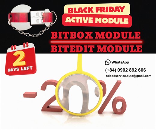 1.5K views | Black Friday ✅BITBOX Module Activation ✅BITEDIT Module Activation 퐃퐢퐬퐜퐨퐮퐧퐭 ퟐퟎ% Sales period is from 28 Nov 00:00 till 30 Nov 23:59 GMT+3. Hotline: 090 289 26 06 #Bitbox #bitedit #module #ecutoolsvn #ecuread #remapecu | Hulk Zotann | Facebook