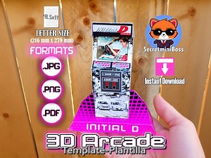 3D Paper Arcade Machine Template: Manga Origami (PDF Pattern) - Etsy