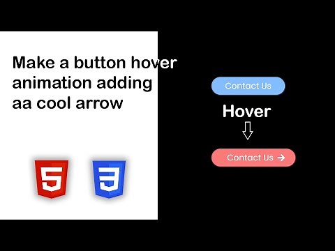 Make a cool button hover animation | Add an arrow on hover | HTML and CSS