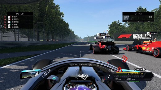 F1 2020 V10引擎声和AI车辆事故率 MOD （车顶视角）