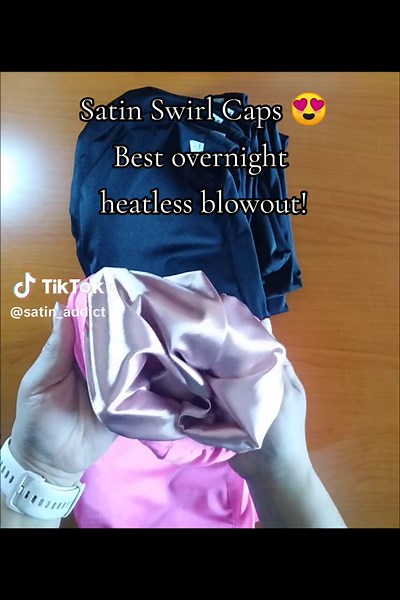 Satin Swirl Caps for Heatless Hair Swirls | SatinAddict