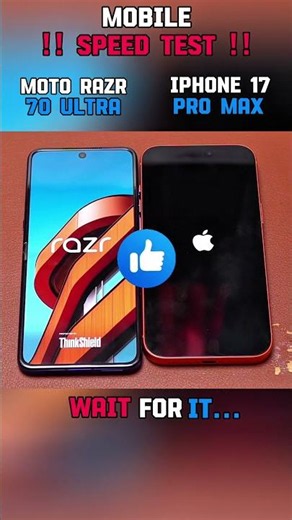 ☠️⚡MOTO RAZR 70 ULTRA VS IPHONE 17 PRO MAX-SPEED TEST!!