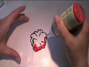 Anleitung - Mohnblüte auf Folien malen mit Window Colors