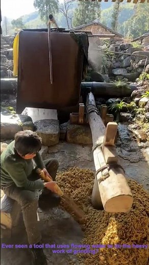 Traditional Water Powered Grinder: Turning Raw Materials Into Fine Bits