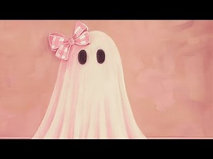 PINK Ghost Halloween Wallpaper for your TV | SILENT screensaver #halloweentvart #tvwallpaper