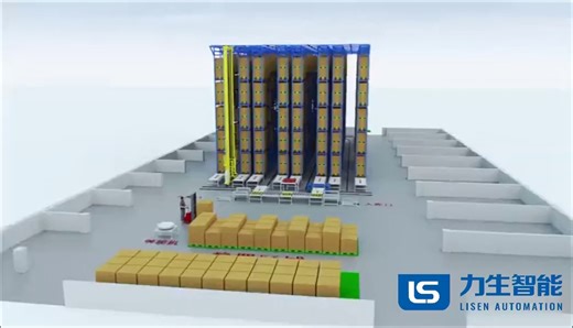 智能立体仓库解决方案动画全流程
