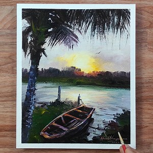 579K views · 7K reactions | New acrylic landscape painting  | Hamlet Shougrakpam Art | Facebook