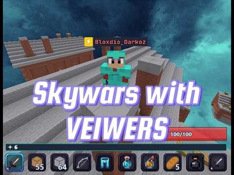 Skywars with VEIWERS!!! #bloxdio #skywars