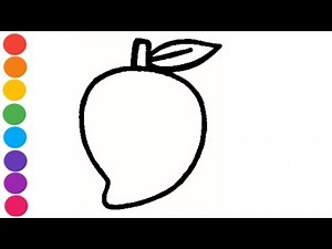 🥭how to draw Mango drawing easy beautiful Mango colouring painting step by step Mango drawing fruits
