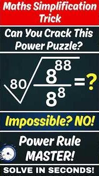 Can YOU Solve This? 🤯 | Surds & Indices Simplification | Maths Shorts #maths #mathstricks #shorts
