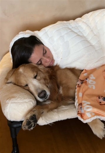 Moments of Joy with My Dog on Mom's Bed
