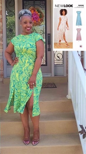 I love this dress💚💛💙#sewingdiy | New Look Pattern #N6696