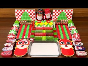 Glossy Slime Mixing Random Things: Merry Christmas ASMR | Relax