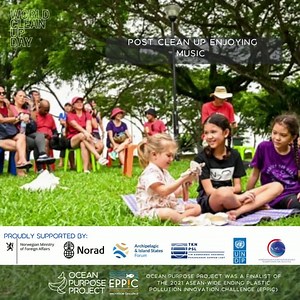 The World Clean Up Day, Ocean Purpose Project partnered with UNDP Indonesia, aisforum, Norwegian Ministry of Foreign Affairs, Norad, TKN PSL and the Coordinating Ministry for Maritime Affairs and Investment of Indonesia to create an unforgettable clean up in the mangroves of Pasir Ris. The heavy rains in the early morning didn’t deter the participants, as young as 10, who scoured the beach to for waste plastics and other trash washed ashore. Our founder Mathilda D'Silva began the morning by expl