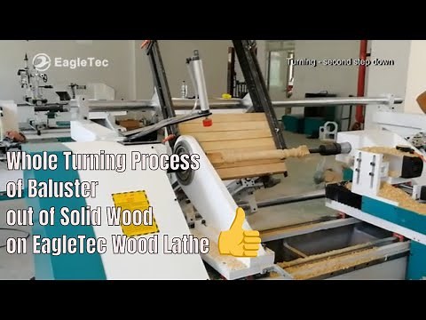 Wood CNC Lathe with Automatic Feeding Full Work Show From Start to Finish
