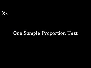 One Sample Proportion Test