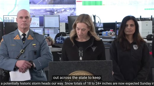 N.J. Governor Mikie Sherrill is giving an update on the massive winter storm expected to bury the state in heavy snow. Snow projections continue to rise for a “potentially historic” storm expected to paralyze the Garden State with widespread snowfall totals of 12 to 24 inches today into Monday. Blizzard warnings have expanded to the entire state with up to 60 mph winds, whiteout conditions and power outages possible. | NJ.com