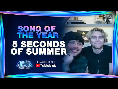 5 Seconds of Summer win Song of the Year presented by YouTube Music | 2020 ARIA Awards