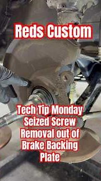 How to remove screws out of Brake Rotors or backing plates!
