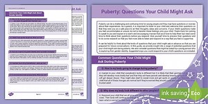 Puberty: Questions Your Child Might Ask