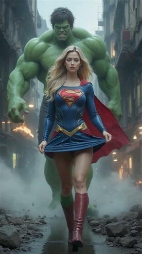 Supergirl and Hulk Team Up for Battle!