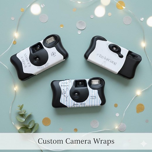 Disposable Camera and Custom Sticker Wrap (COMPLETE Set)|personalized Film Camera for Weddings, Bachelorettes, Events, Etc.- Includes Camera - Etsy