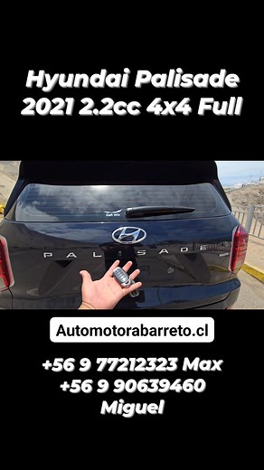 ✅DISPONIBLE EN IQUIQUE✅ ➕5️⃣6️⃣9️⃣7️⃣7️⃣2️⃣1️⃣2️⃣3️⃣2️⃣3️⃣ (Nuevos Stock) ✅️✅️✅️ HYUNDAI PALISADE 2021 – 2.2CC Turbo Diesel / 7 Pasajeros / 4×4 / cámara 360° ✅️✅️✅️ ✅️ AÑO: 2021 ✅️ MOTOR: 2.2 CC TURBO DIESEL ✅️ PASAJEROS: 8 ✅️ Camara 360! ✅️ Velocidad Crucero ✅️ Control de Carril ✅️ 4X4 DISPONIBLE EN IQUIQUE ( Nuevos ingresos) ✅️PÁGINA WEB ➡️WWW.AUTOMOTORABARRETO.CL ✅️Vehículo para facturar a primer dueño ✅️Vehículo no liberado ✅️Nos encontramos en Av. Arturo Prat Chacón 1, Iquique, Tarapacá, ba